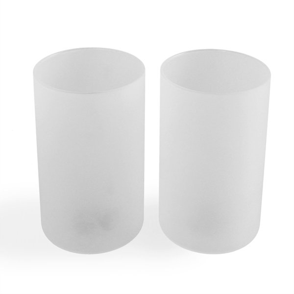 Ebern Designs 5.5'' H Glass Drum Wall Sconce Shade in White & Reviews